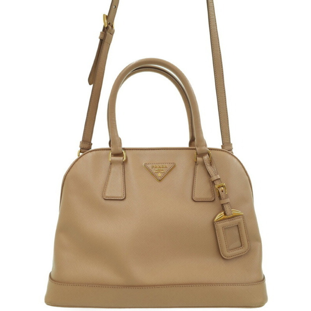 Prada Promenade handbag Cammeo Saffiano leather Brown